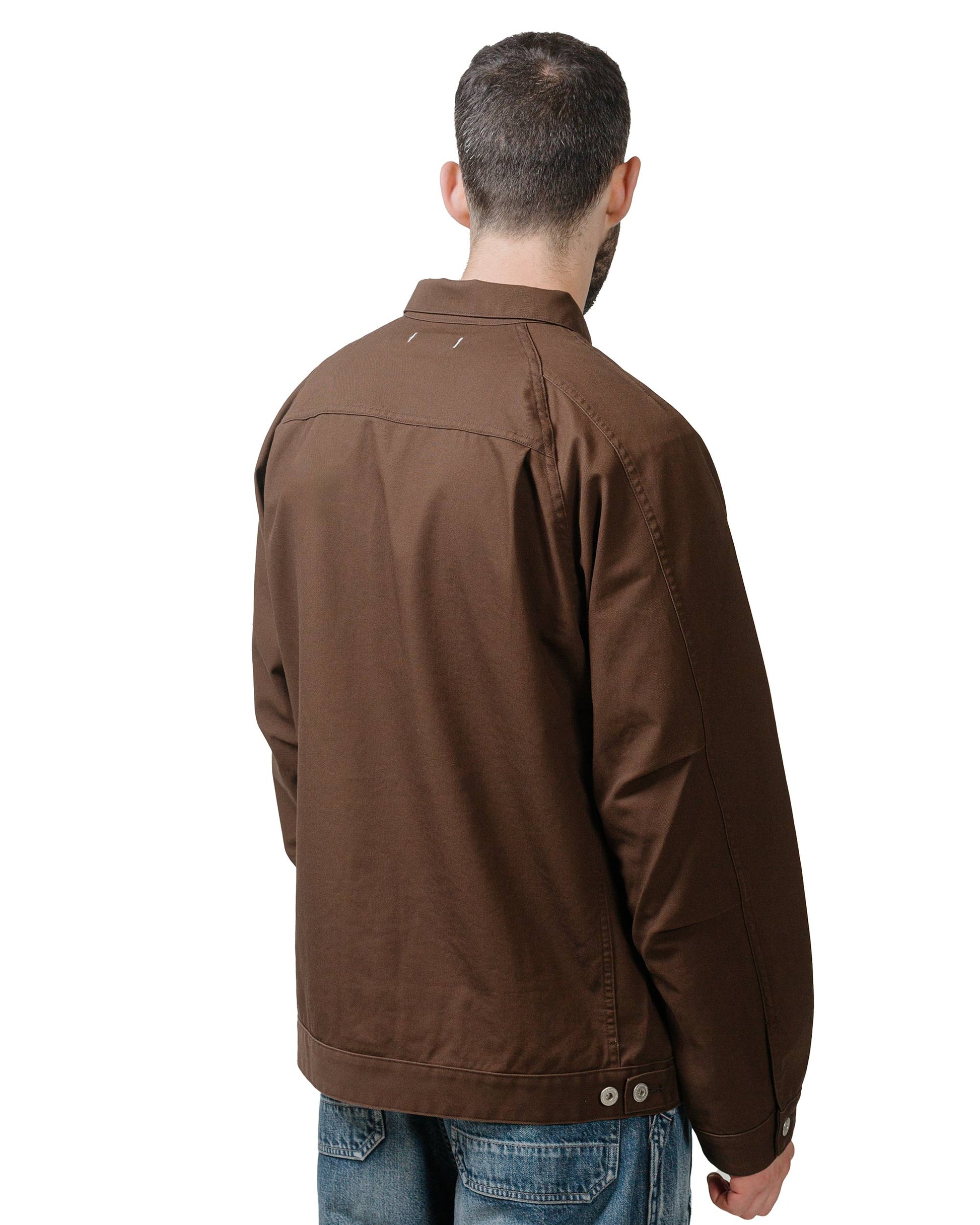 nonnative Trucker Blouson Polyester Cotton Satin Brown model back