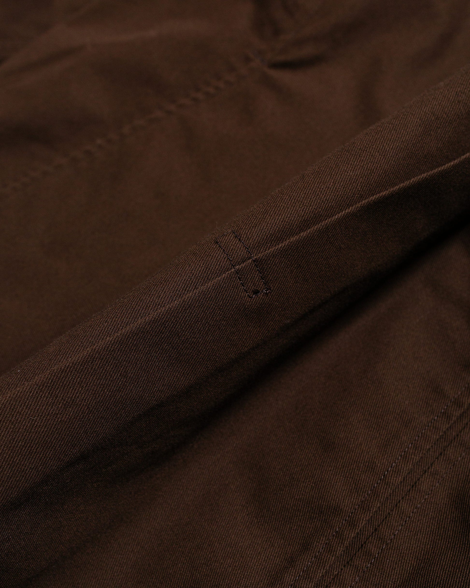 nonnative Trucker Blouson Polyester Cotton Satin Brown fabric