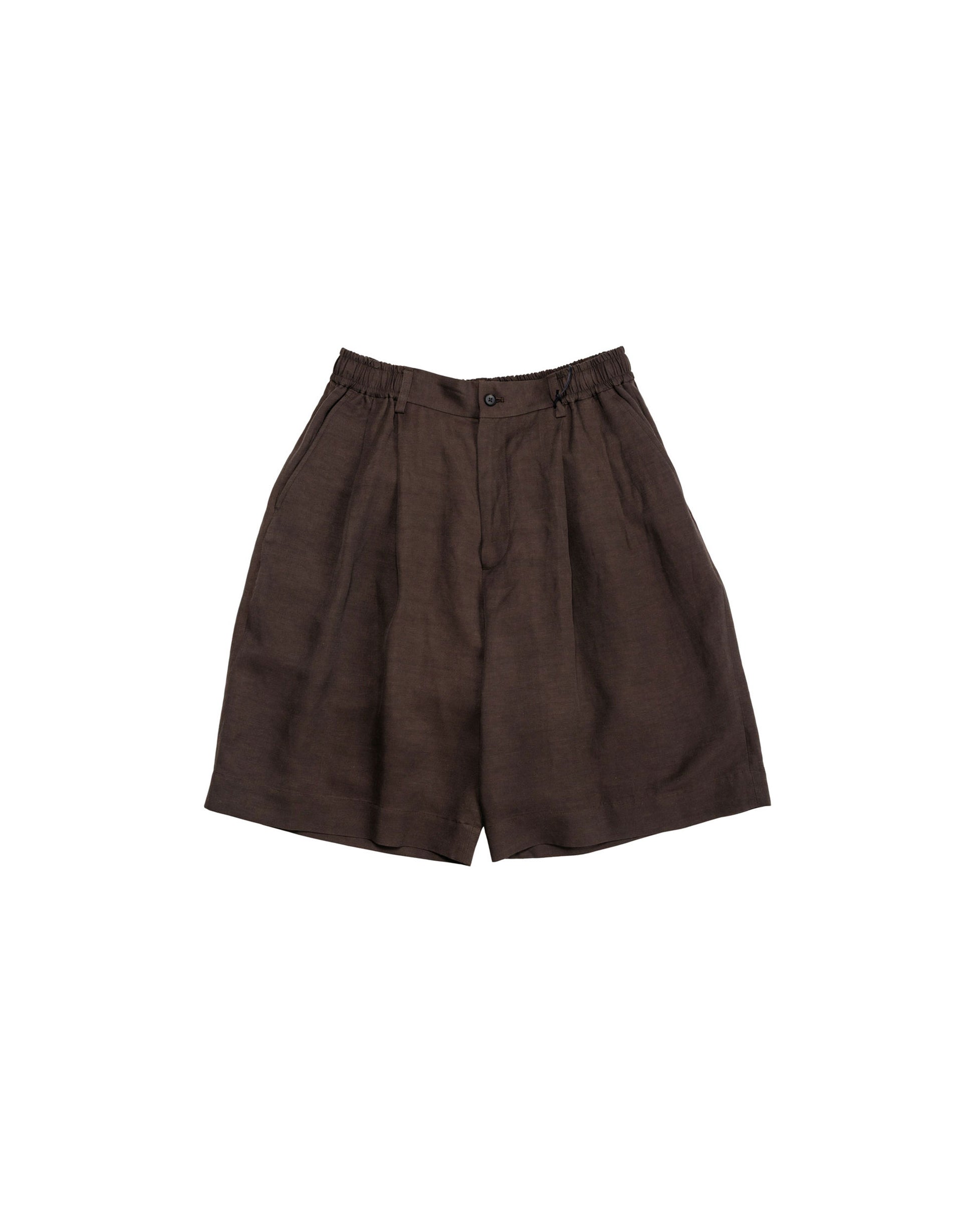 ssstein Vis/Li/Ra Twill Wide Easy Short Trousers Khaki Brown