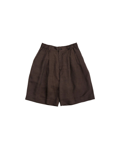 ssstein Vis/Li/Ra Twill Wide Easy Short Trousers Khaki Brown