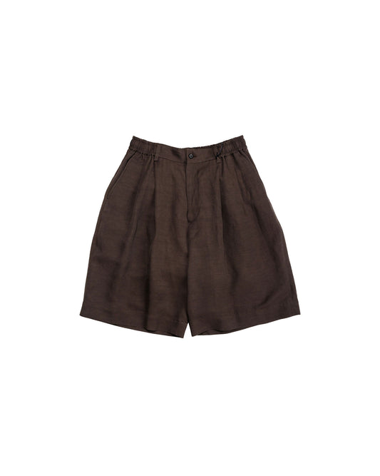 ssstein Vis/Li/Ra Twill Wide Easy Short Trousers Khaki Brown