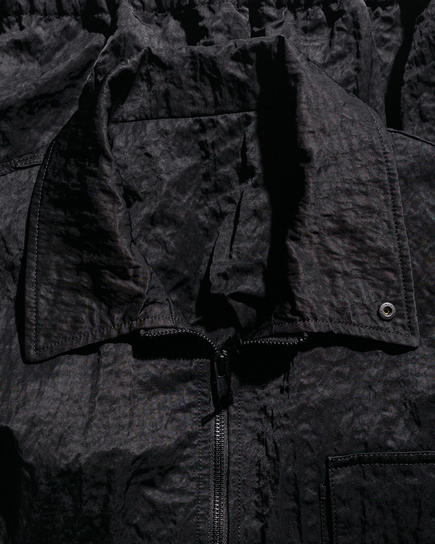 ssstein Bio Washed Nylon Oversized Fight Jacket Black