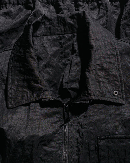 ssstein Bio Washed Nylon Oversized Fight Jacket Black