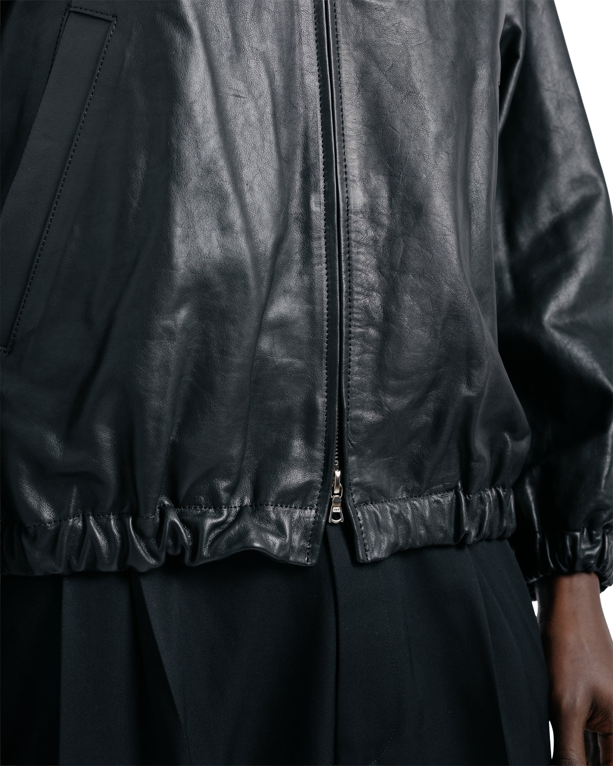 ssstein Calf Zip Short Jacket Black