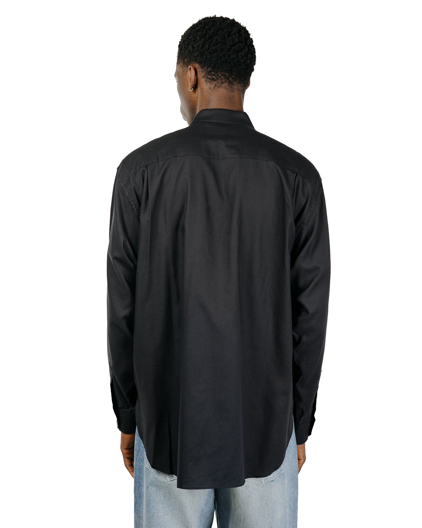 ssstein Cotton Silk Oversized LS Shirt Black