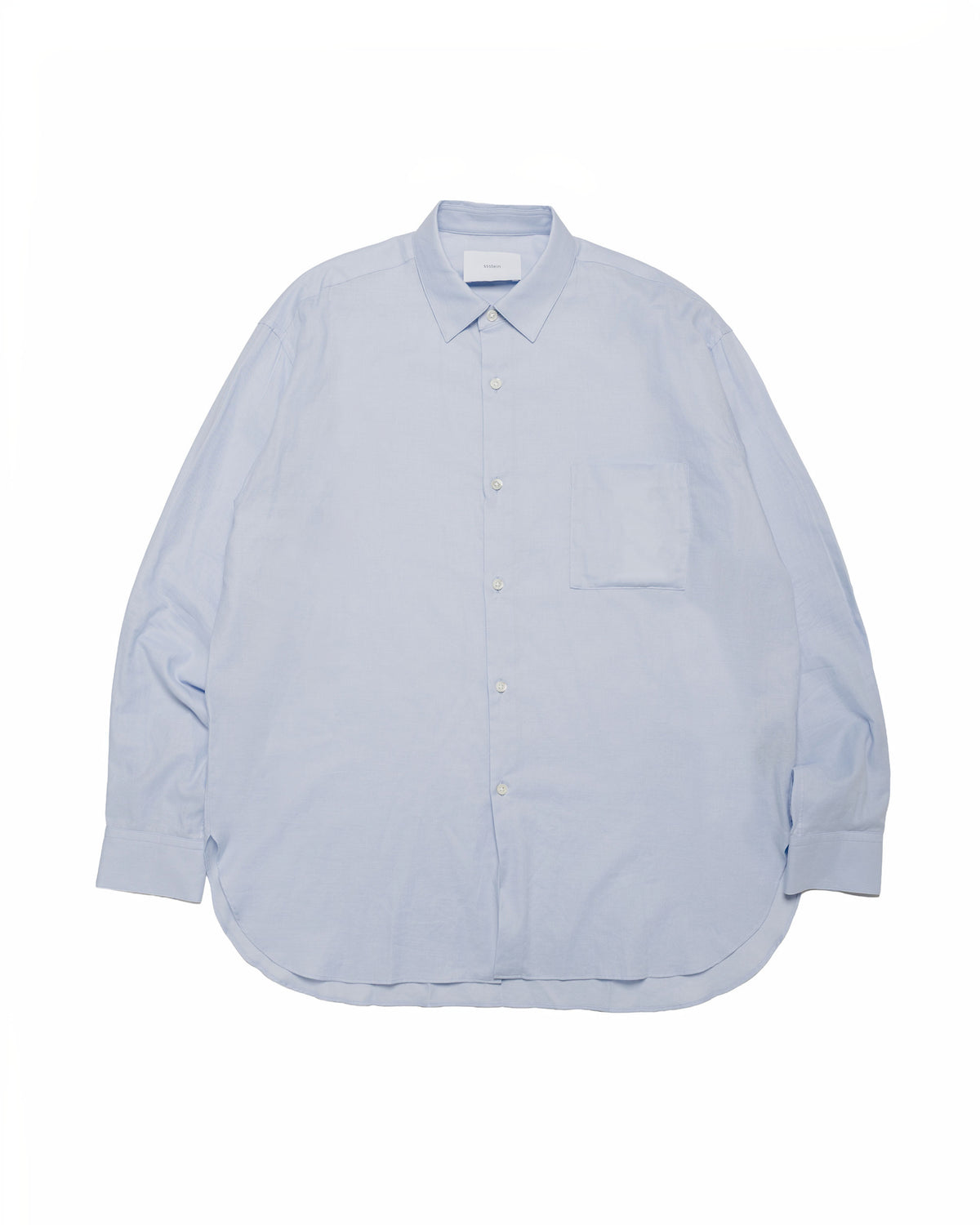ssstein Cotton Silk Oversized LS Shirt Sax