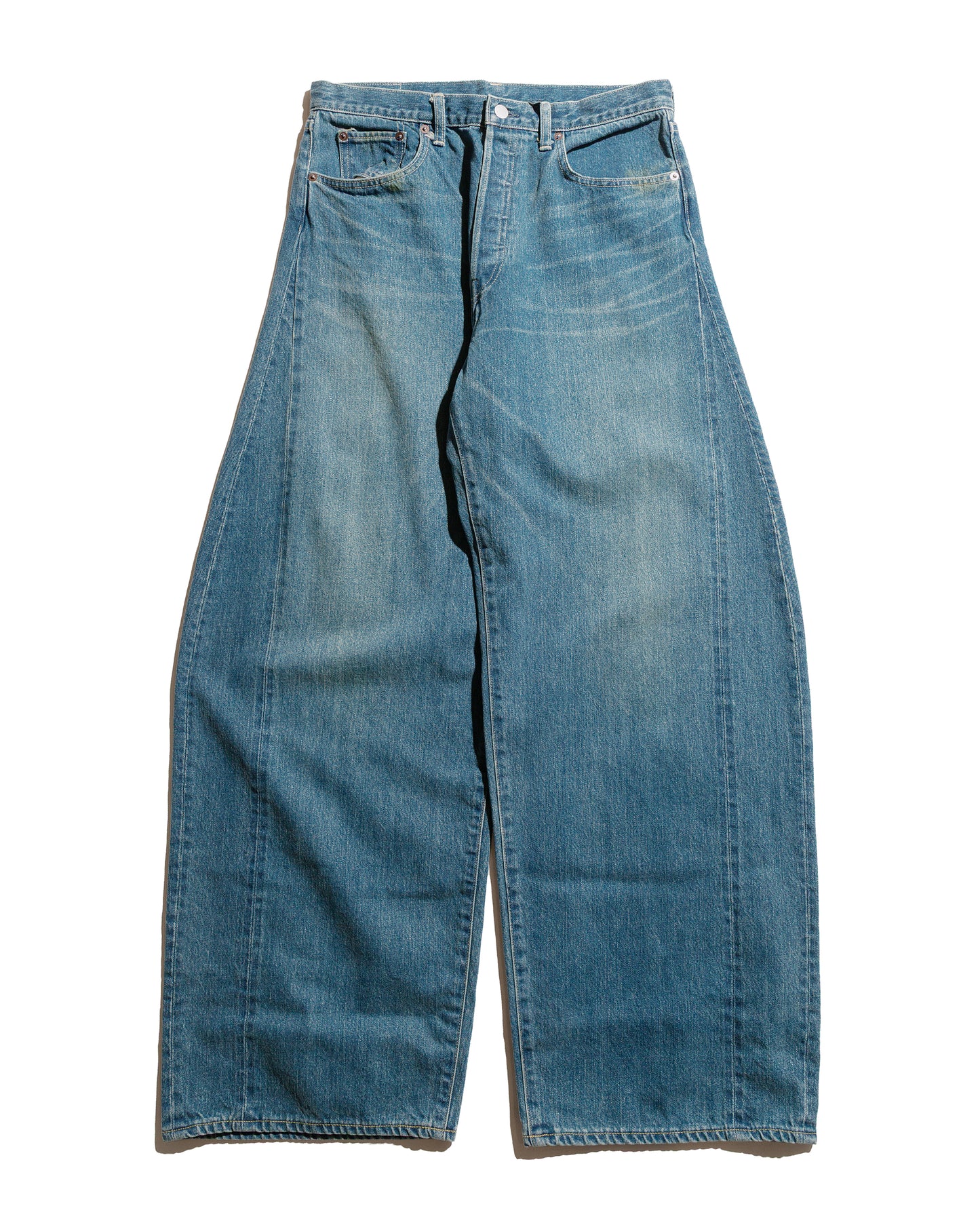 ssstein Deformation Wide Denim Jeans Indigo