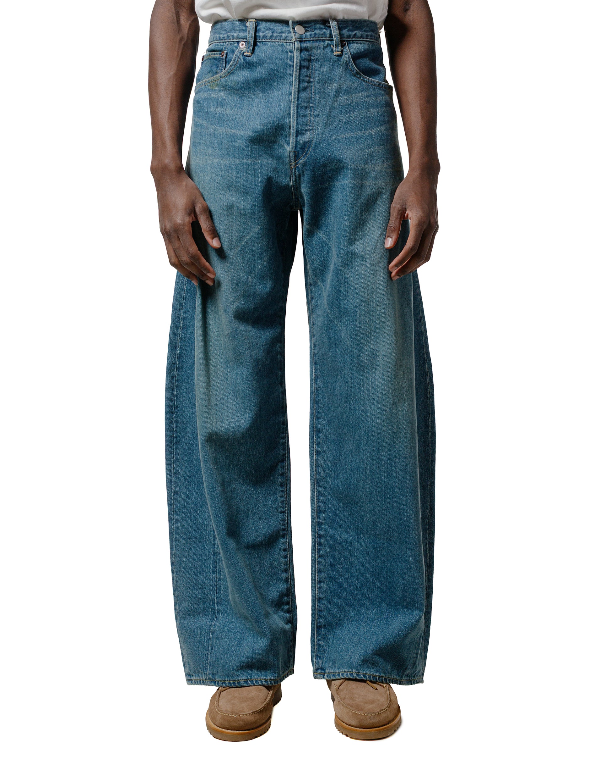 ssstein Deformation Wide Denim Jeans Indigo