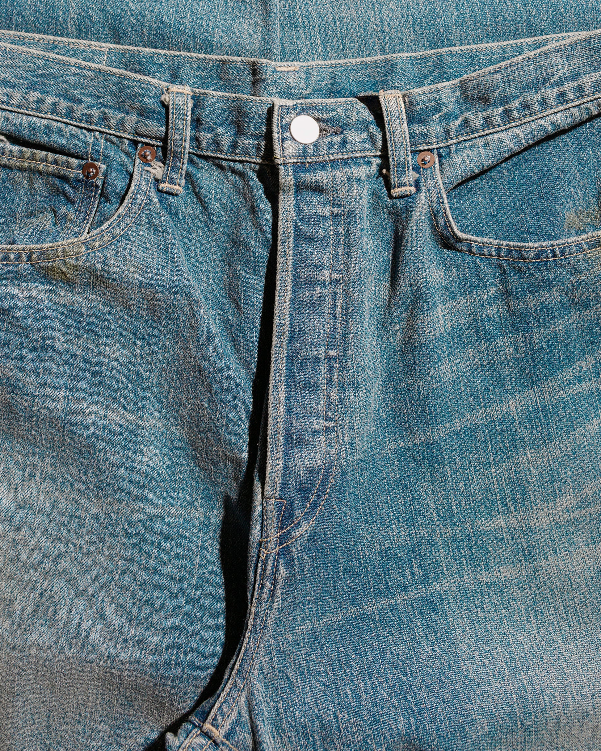 ssstein Deformation Wide Denim Jeans Indigo