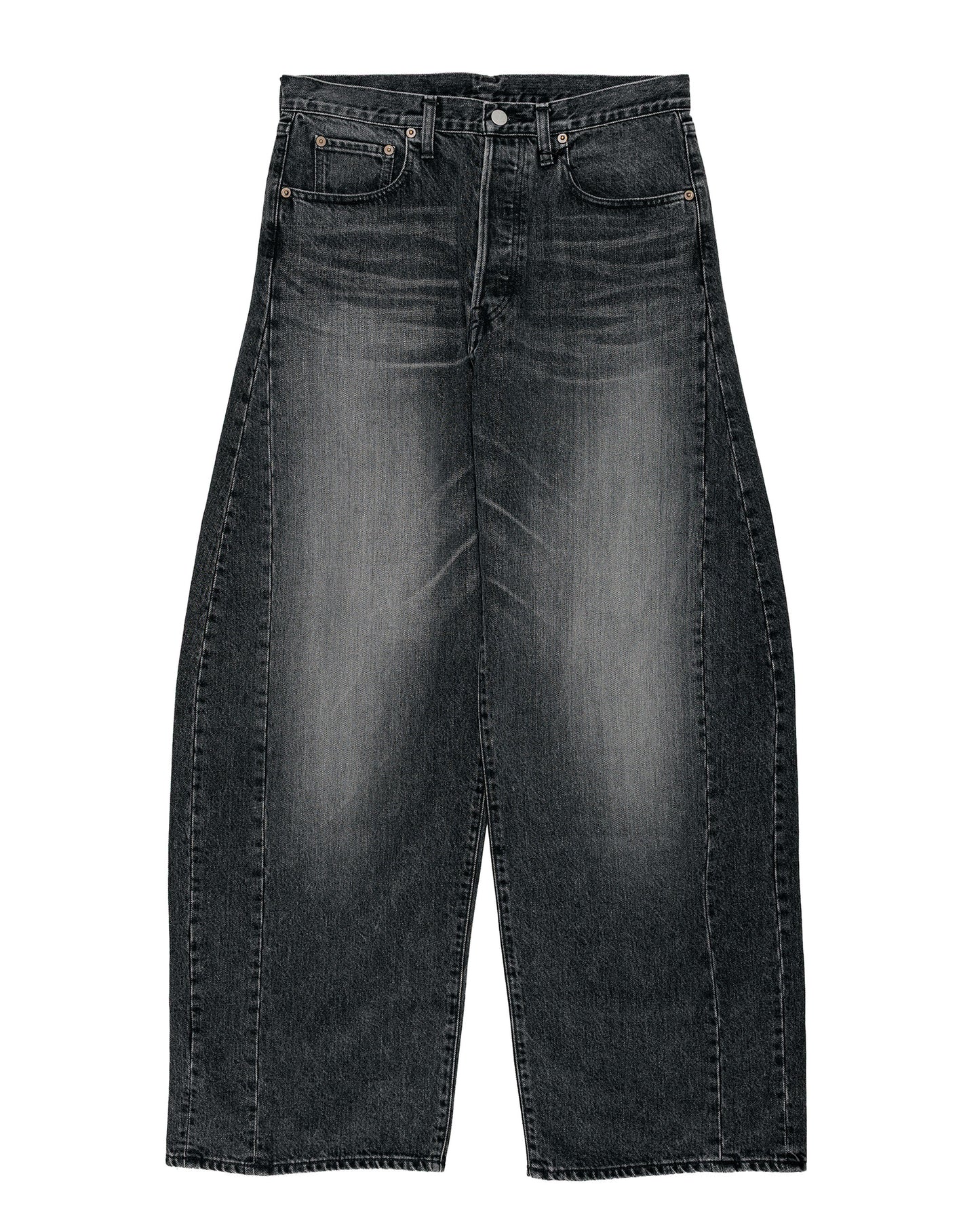 ssstein Deformation Wide Denim Pants Black
