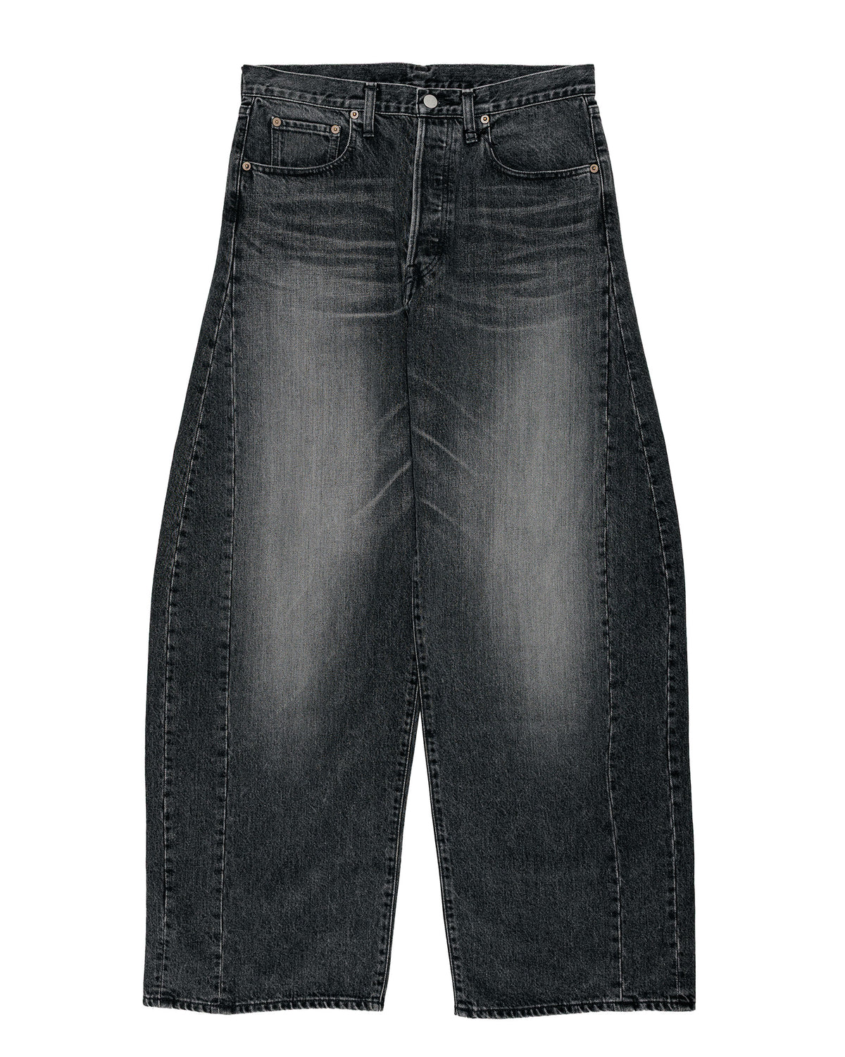 ssstein Deformation Wide Denim Pants Black