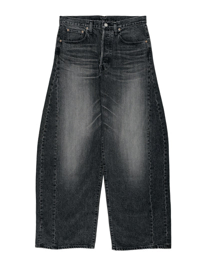 ssstein Deformation Wide Denim Pants Black