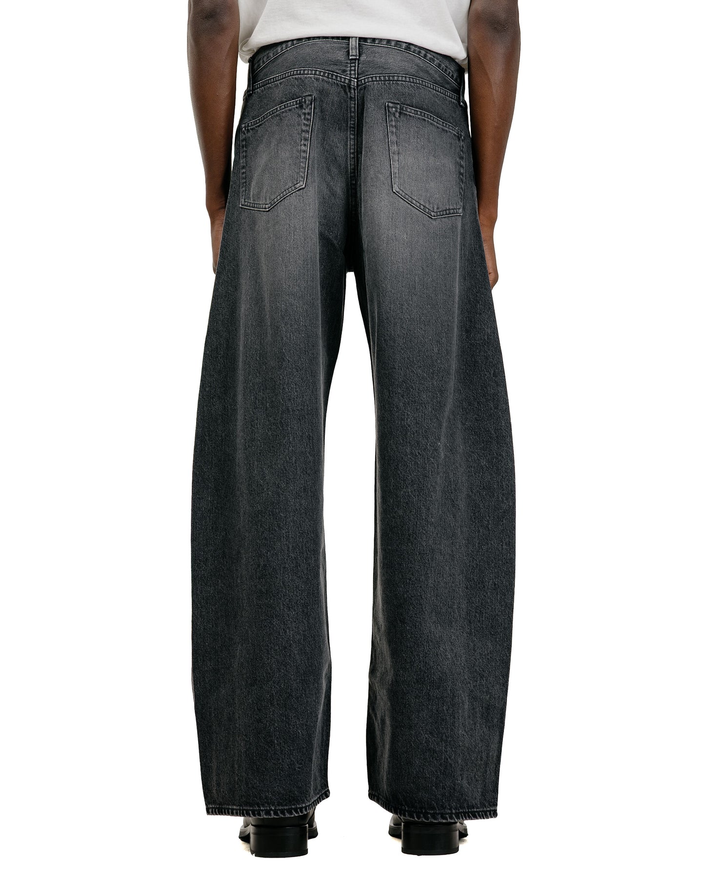 ssstein Deformation Wide Denim Pants Black