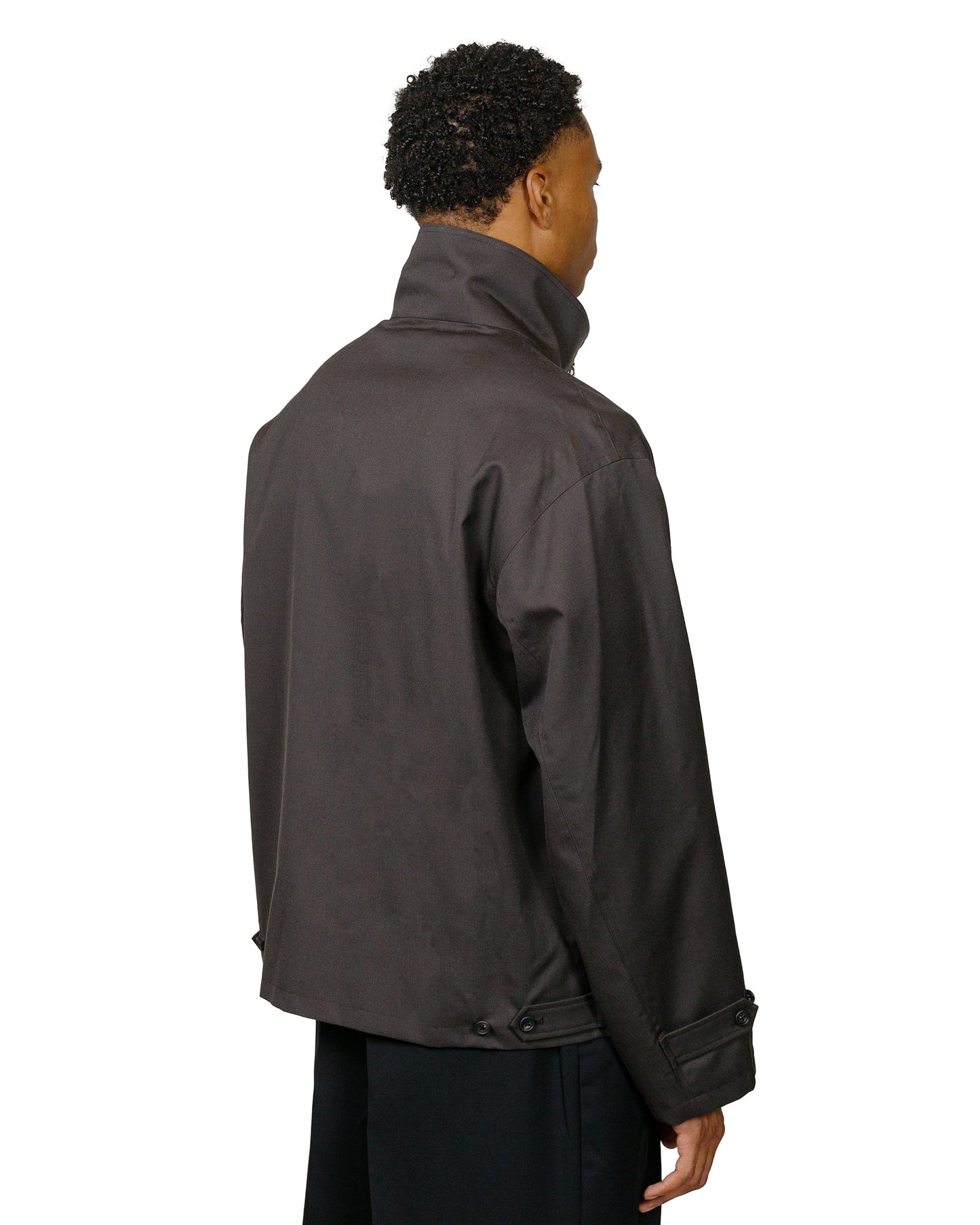 ssstein Drizzler Zip Up Jacket Grey Khaki model back