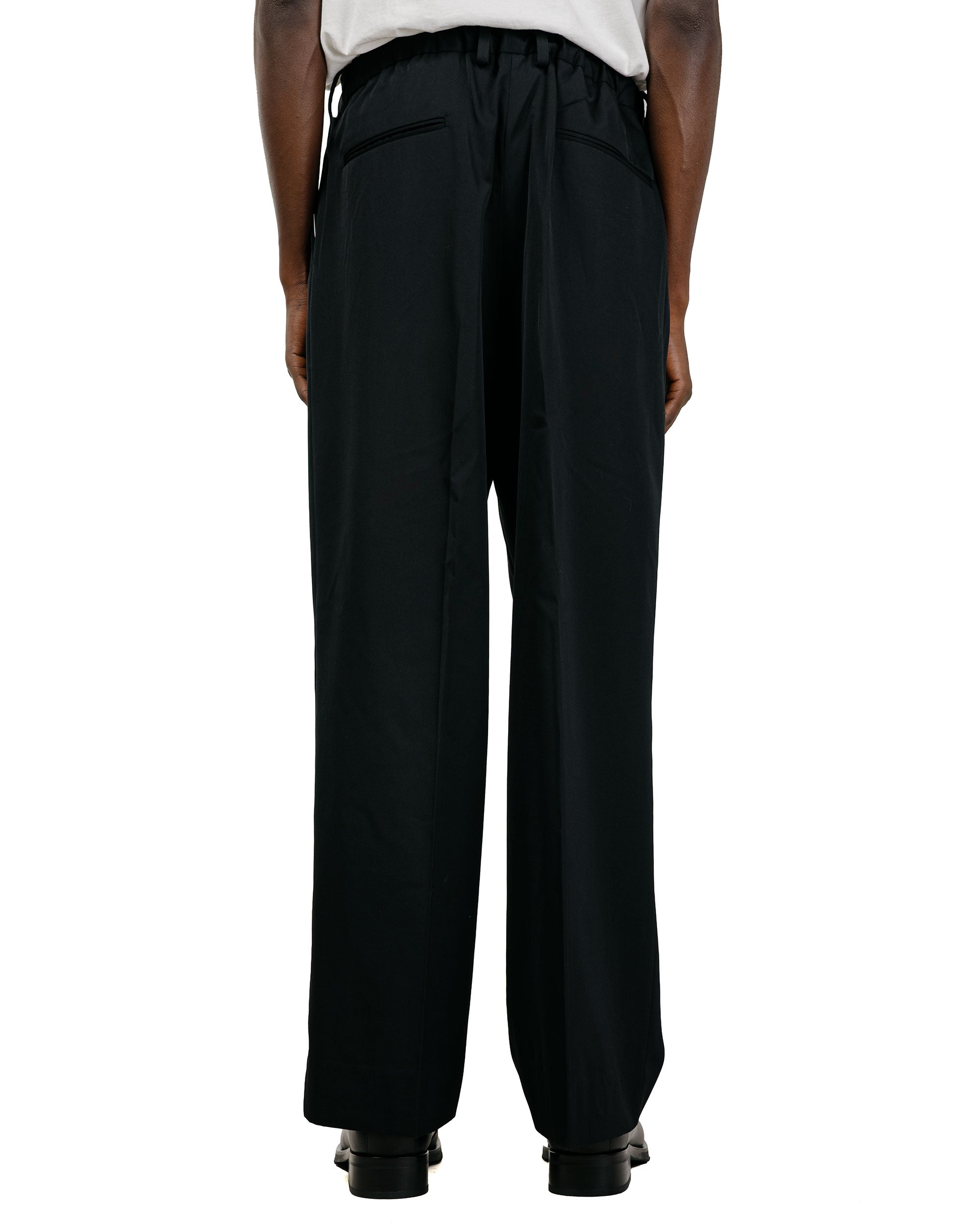 【ssstein】TWILL EASY LONG WIDE TROUSERS ssstein Easy Long Wide Trousers Black
