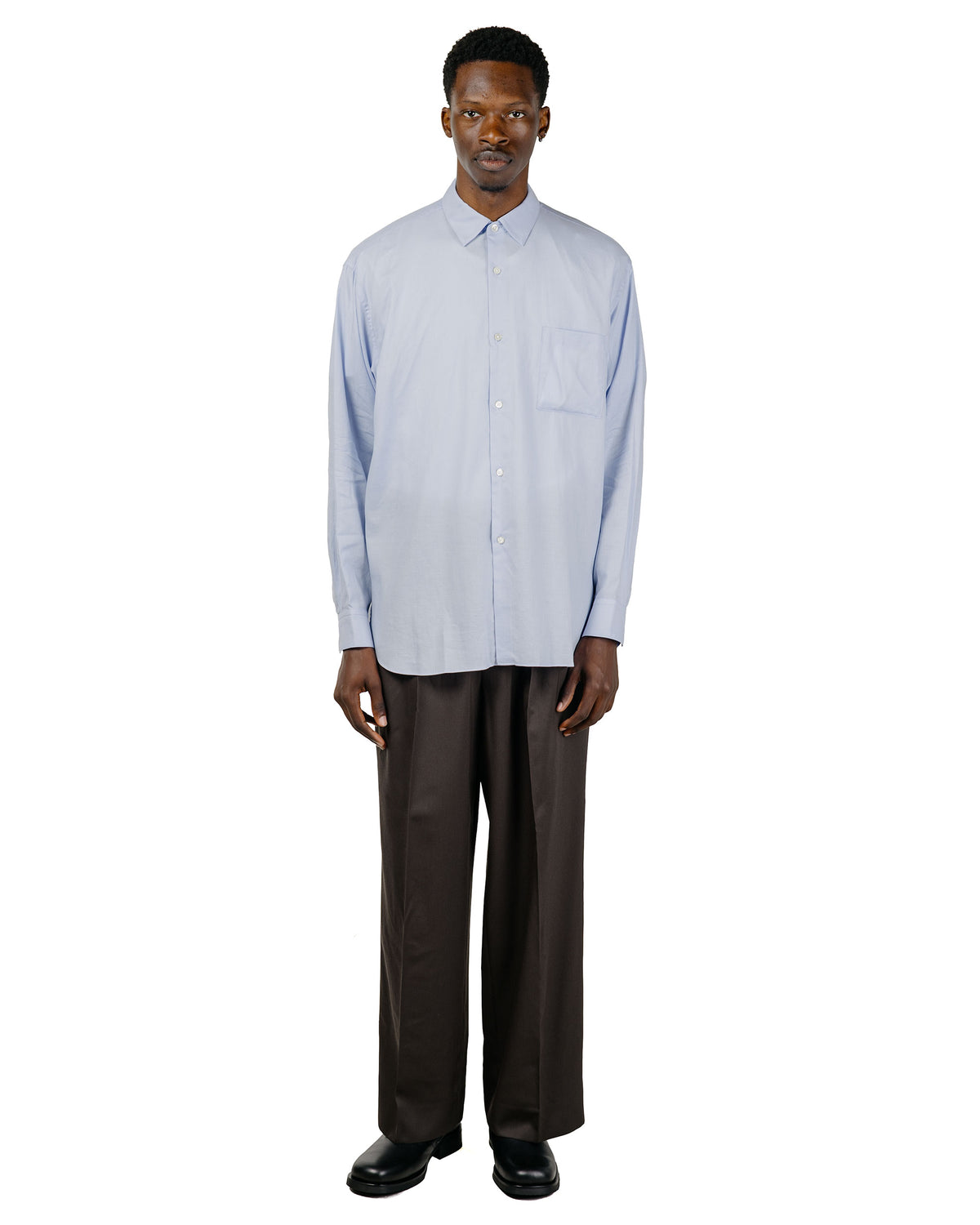 ssstein Easy Long Wide Trousers Grey Khaki