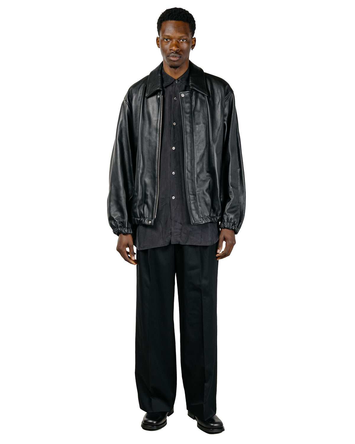 ssstein Long Wide Trousers Black