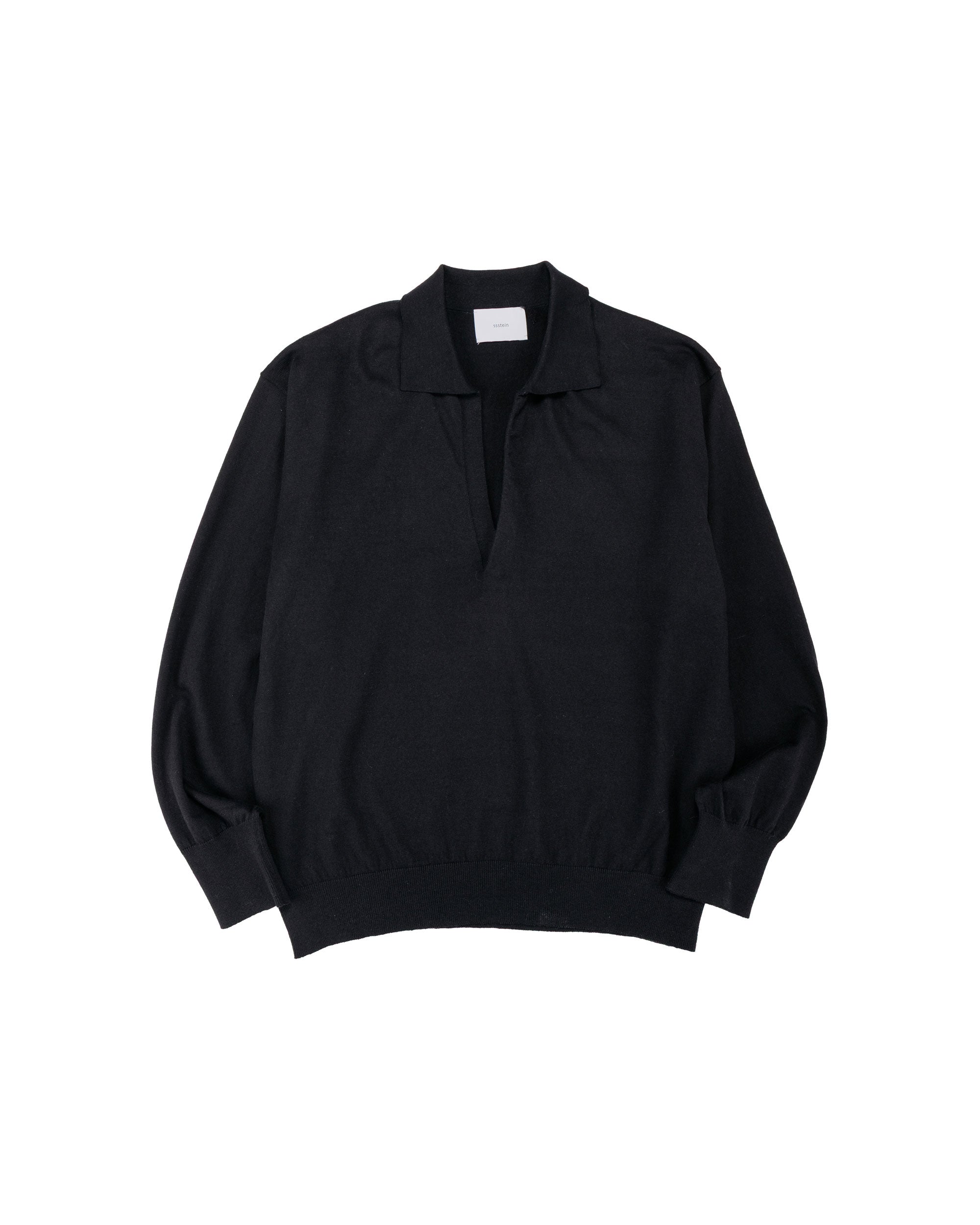 ssstein Silk Nylon Skipper Shirt Black