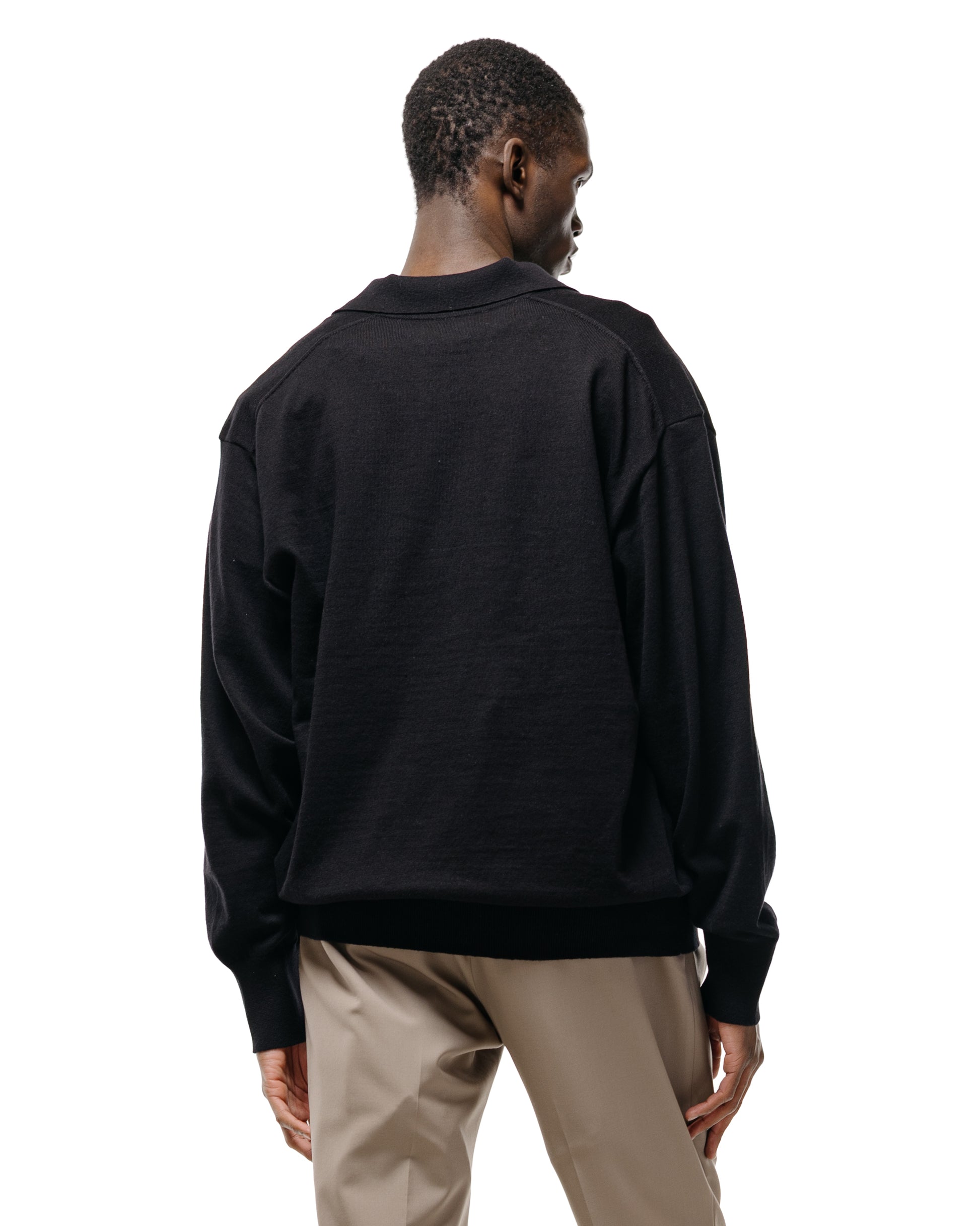 ssstein Organic Cotton Knit Skipper LS Black