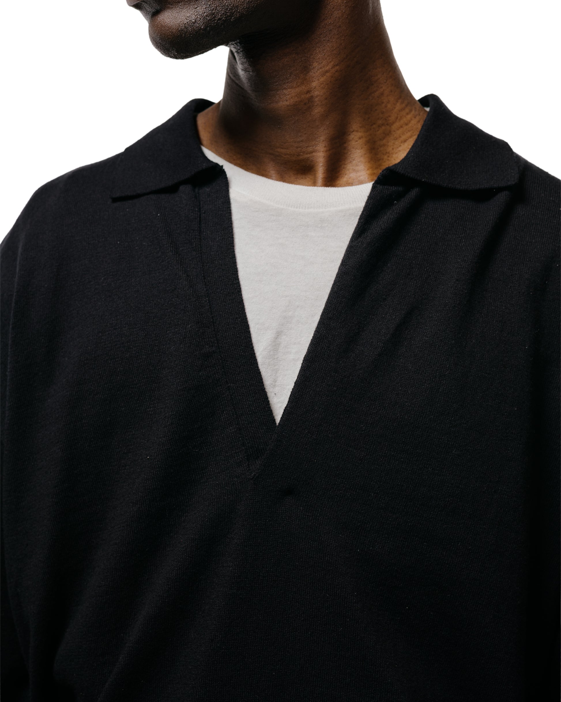 ssstein Organic Cotton Knit Skipper LS Black