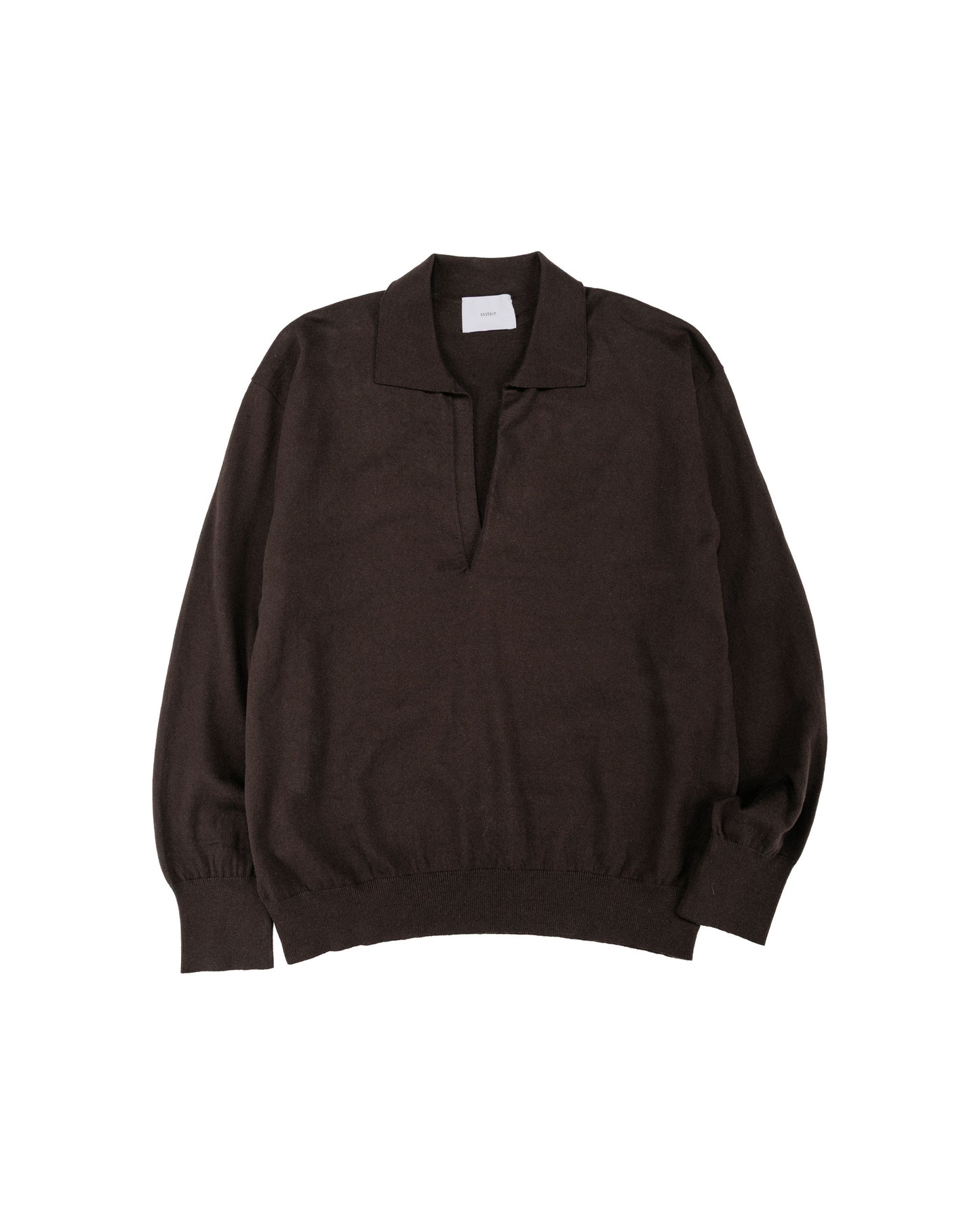 ssstein Organic Cotton Knit Skipper LS Dark Brown