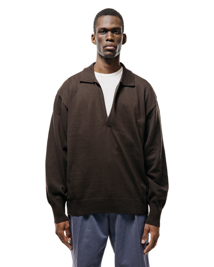 ssstein Organic Cotton Knit Skipper LS Dark Brown