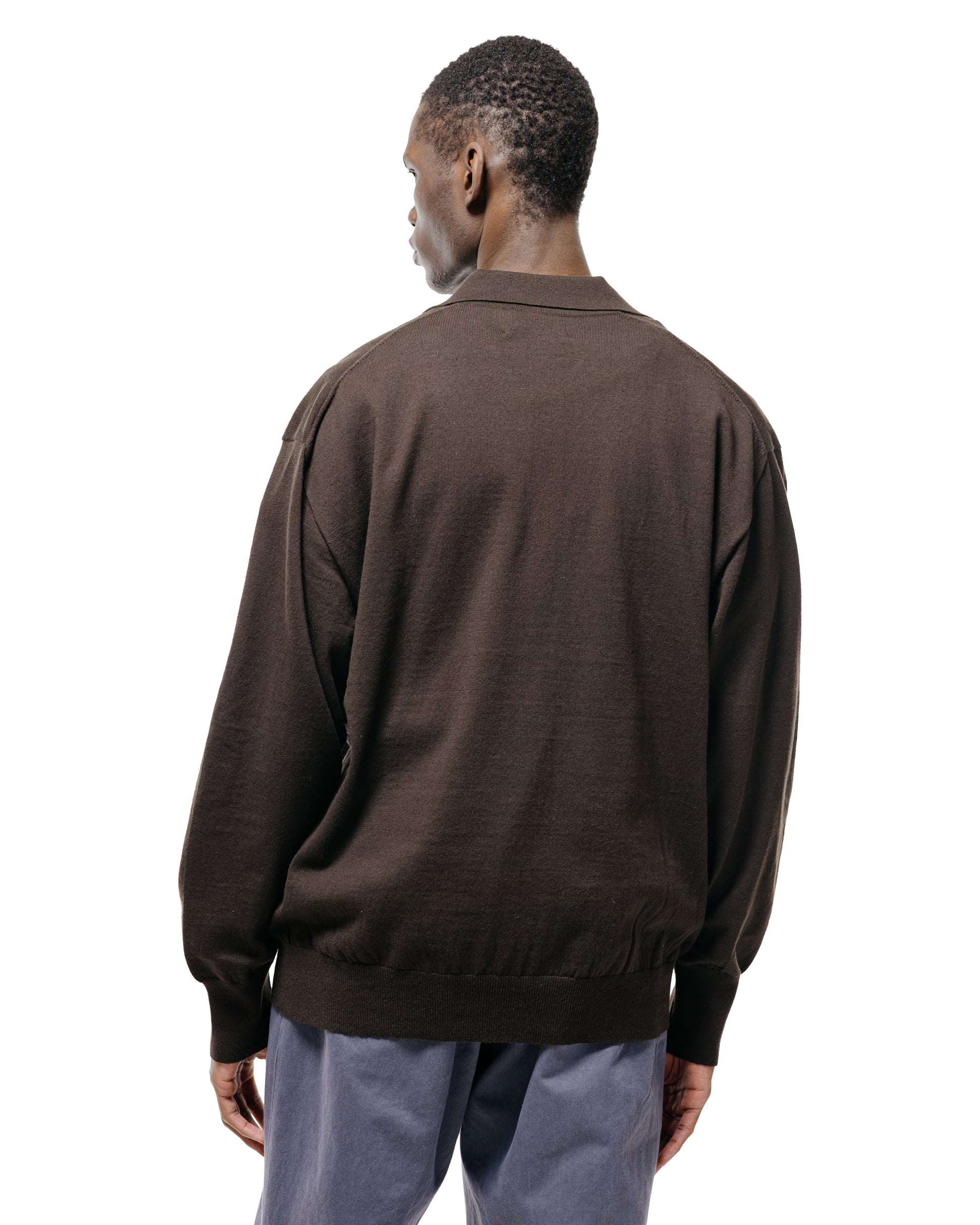 ssstein Organic Cotton Knit Skipper LS Dark Brown