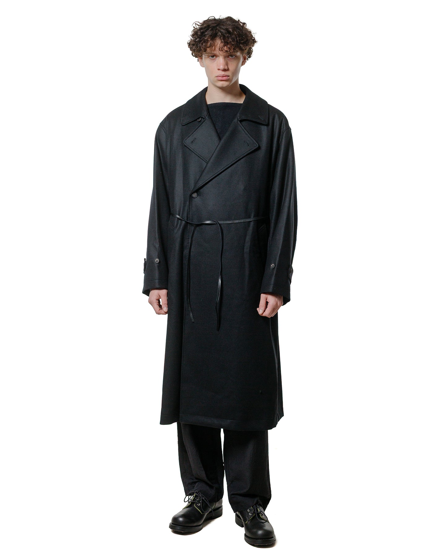 ssstein Oversized Double Breasted Coat Black
