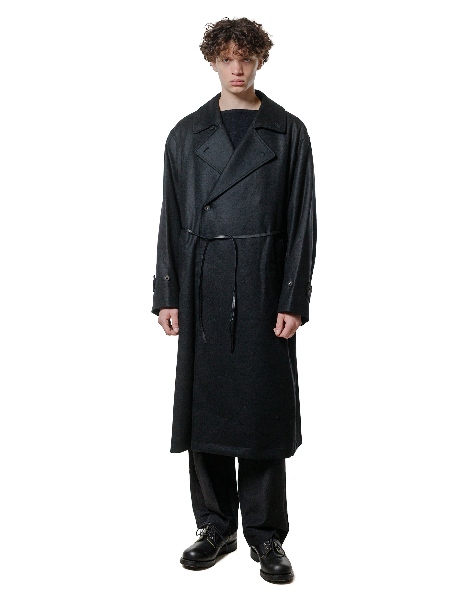 ssstein Oversized Double Breasted Coat Black
