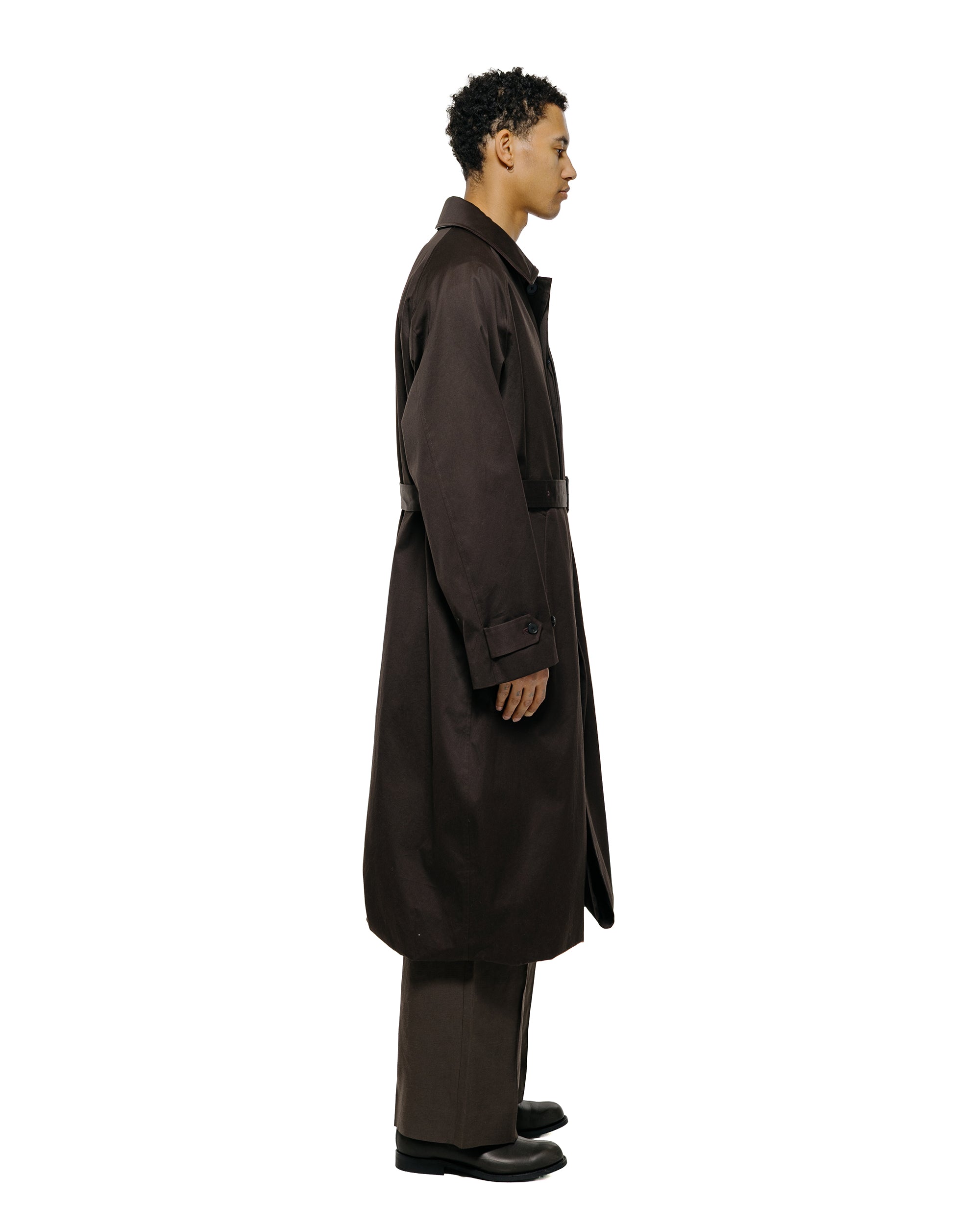 ssstein Oversized Layered Combination Coat Dark Brown