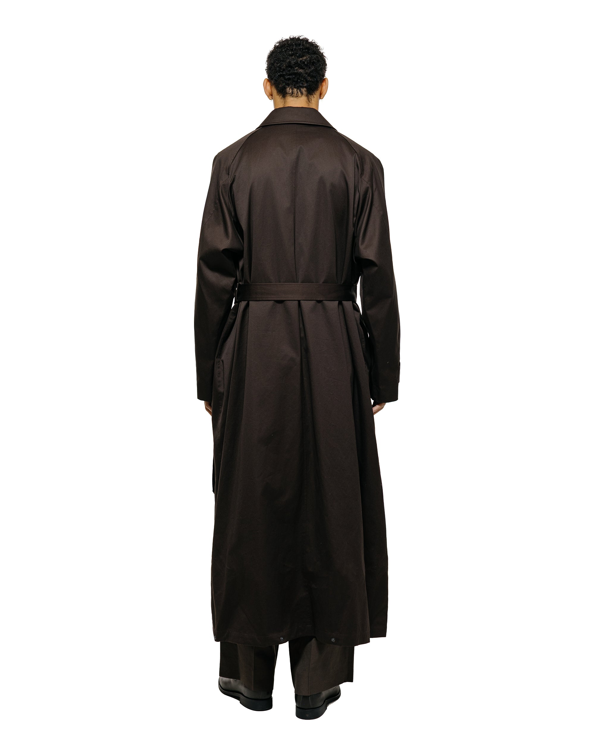 ssstein Oversized Layered Combination Coat Dark Brown