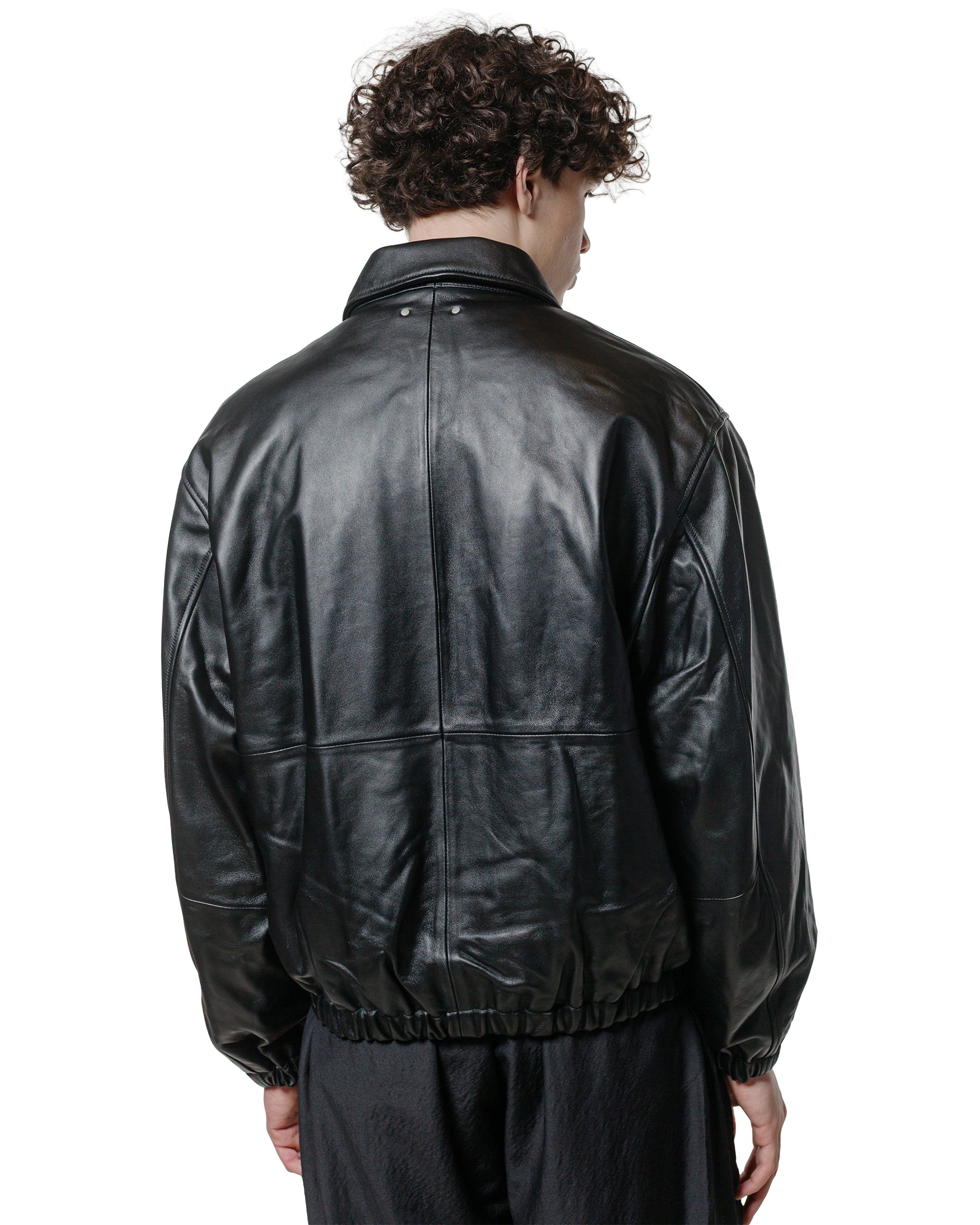 ジャケット・アウター sssstein SHEEP LEATHER FLIGHT JACKET ssstein Sheep Leather Flight Jacket Black