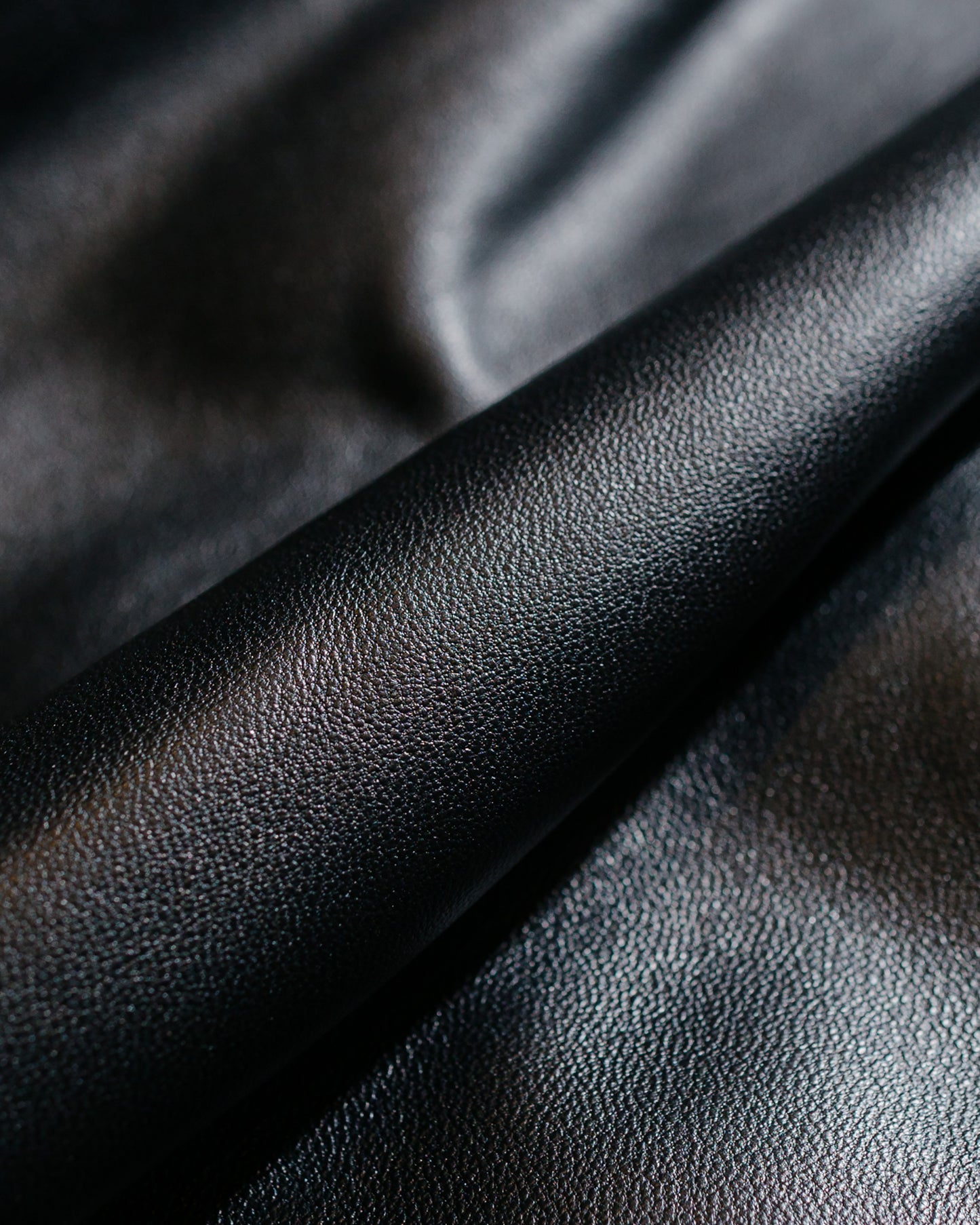 ssstein Sheep Leather Stand Collar Jacket Black