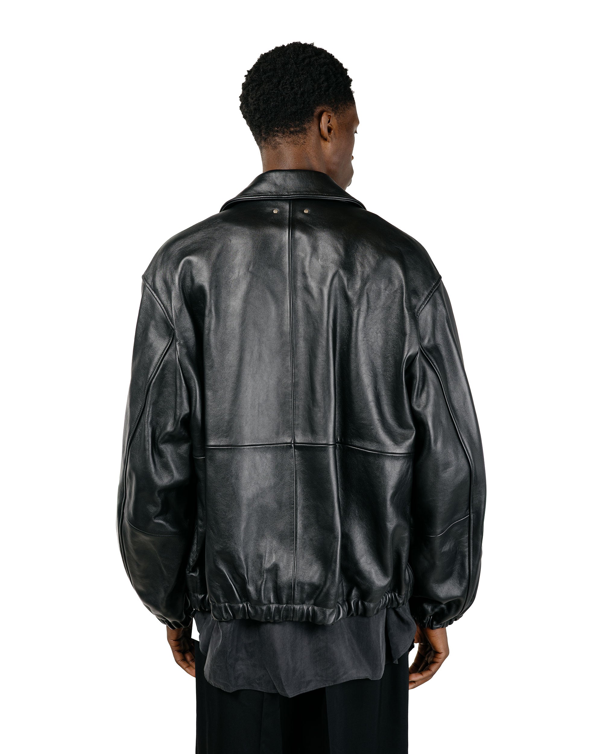 【momo】ssstein SHEEPLEATHER ssstein Sheep Leather Zip Short Jacket Black