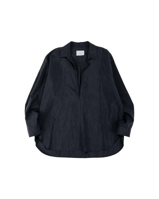 ssstein Silk Nylon Skipper Shirt Black