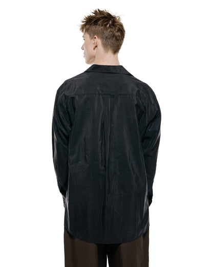 ssstein Silk Nylon Skipper Shirt Black