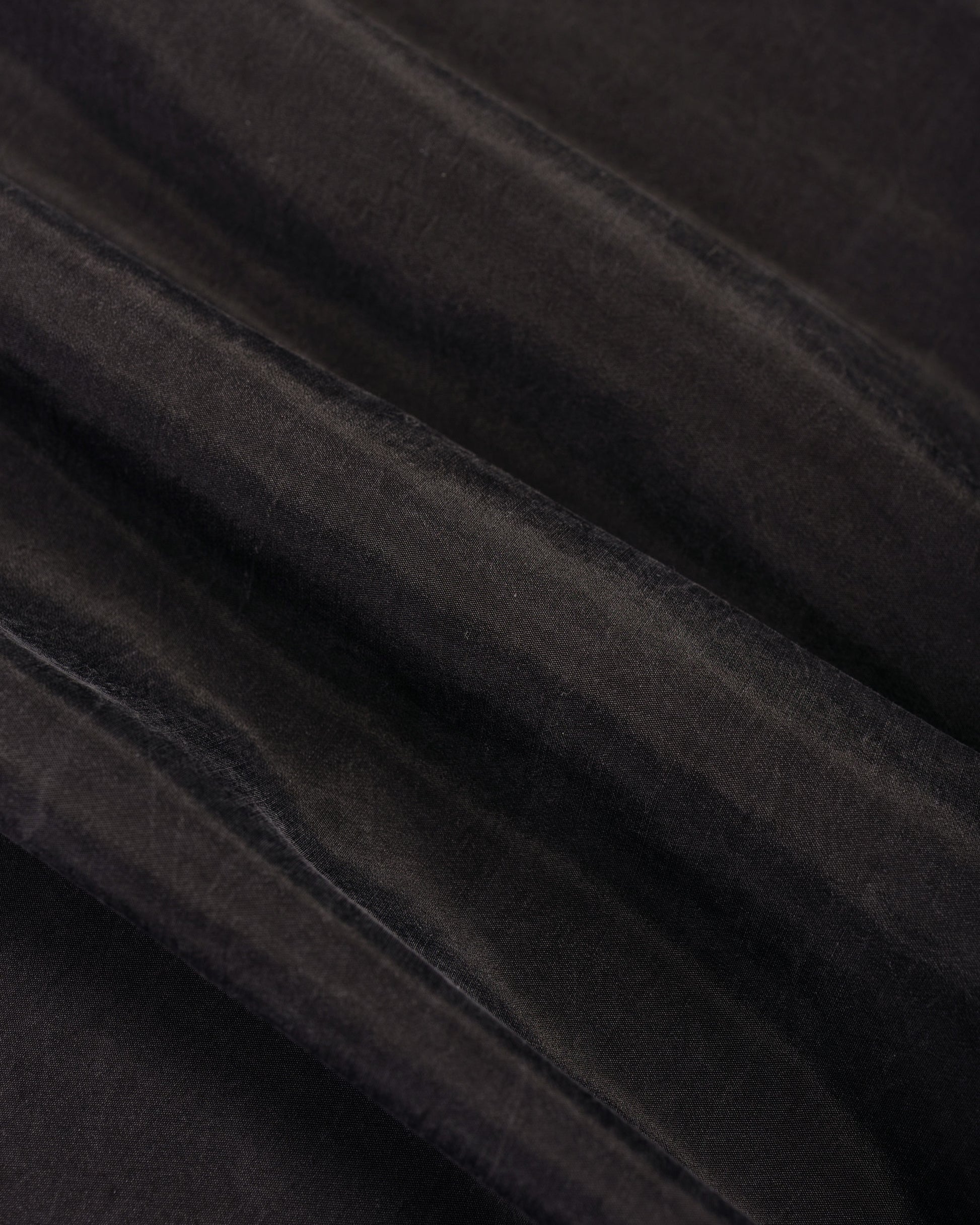 ssstein Silk Nylon Skipper Shirt Charcoal Brown