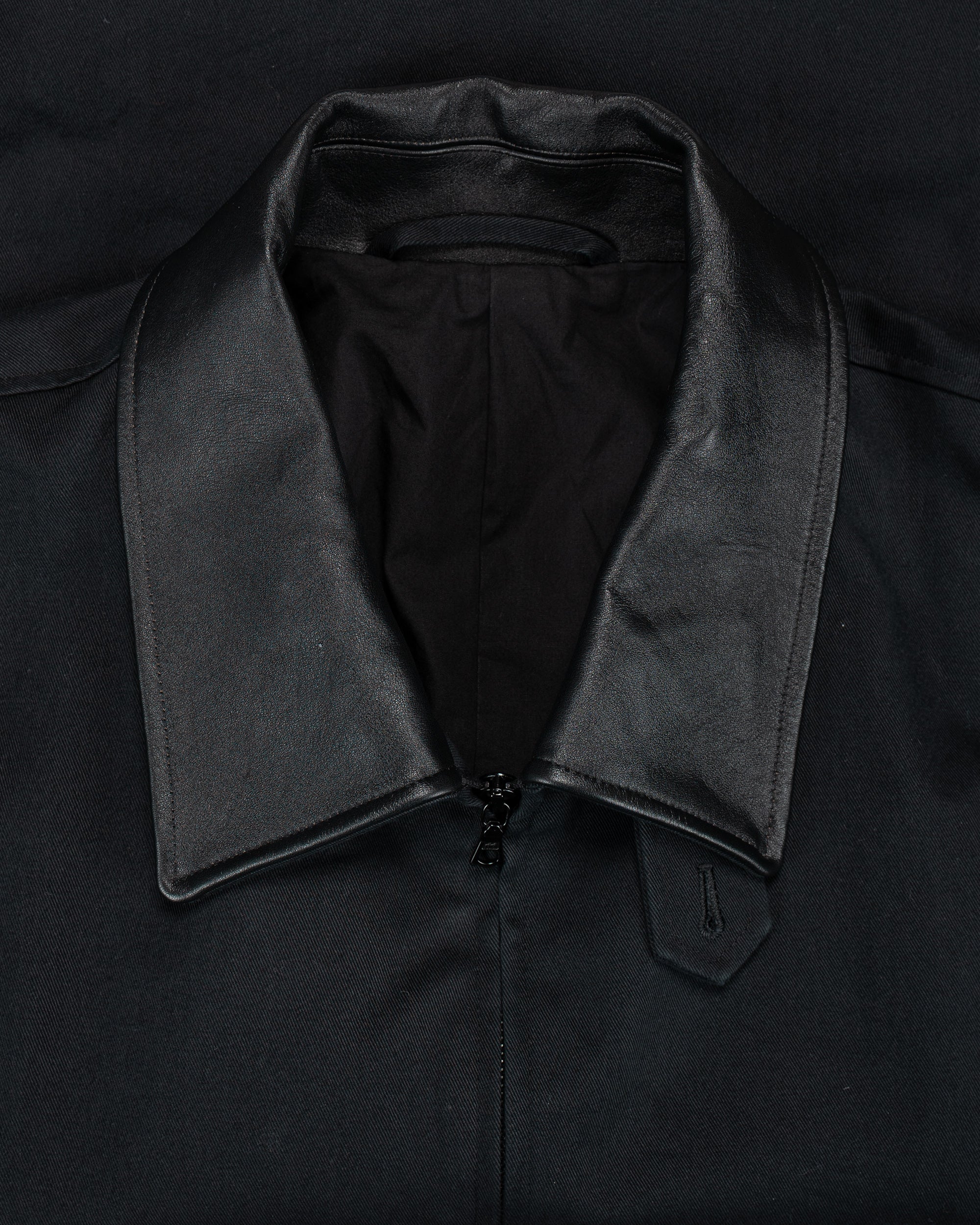 ssstein Sulfur Dyed Brushed Chino Zip Jacket Black