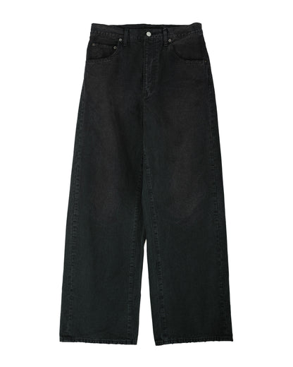 lost & found ssstein ssstein Sulfur Dyed Oxford Vintage Wide Pants Black