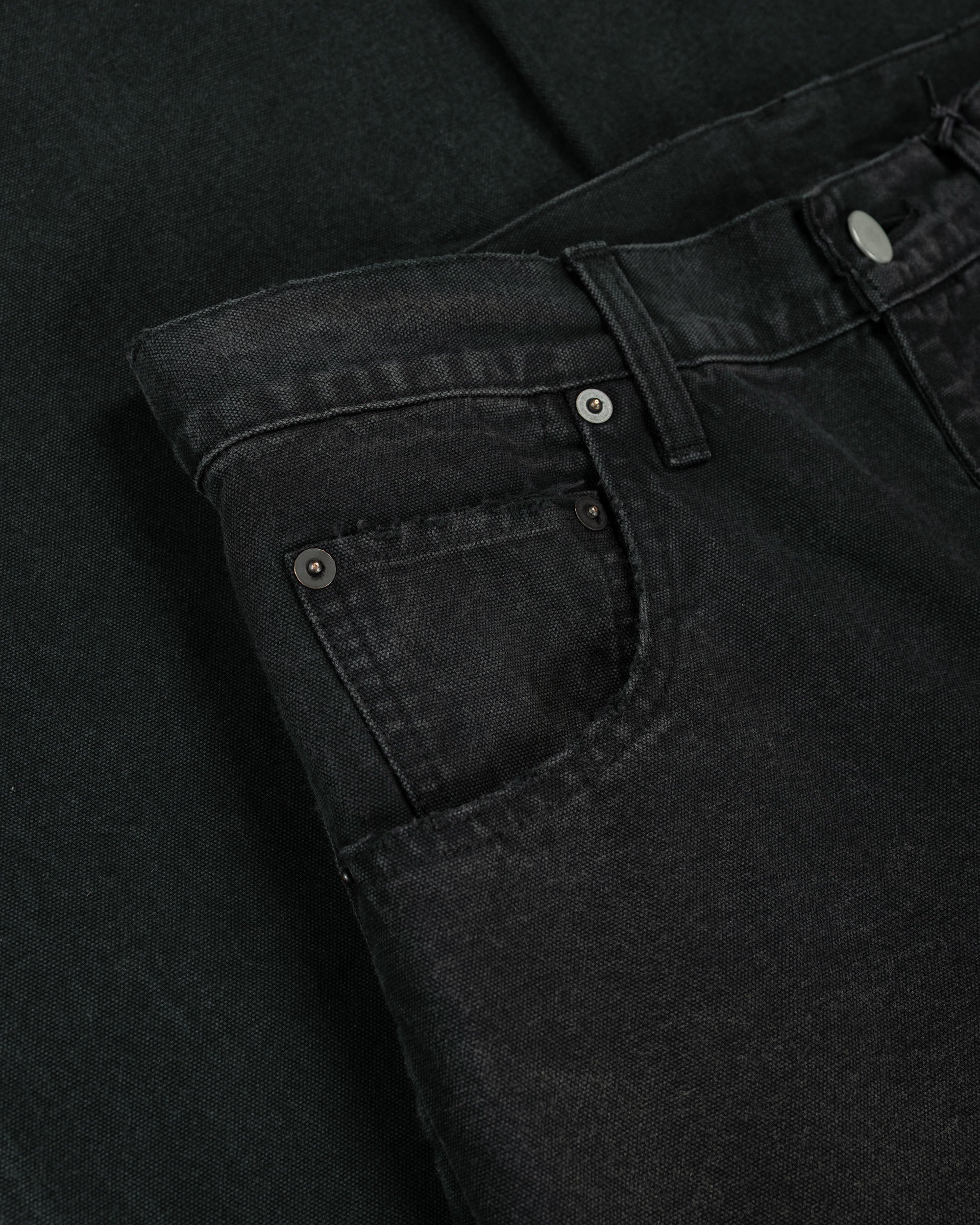ssstein Sulfur Dyed Oxford Vintage Wide Pants Black