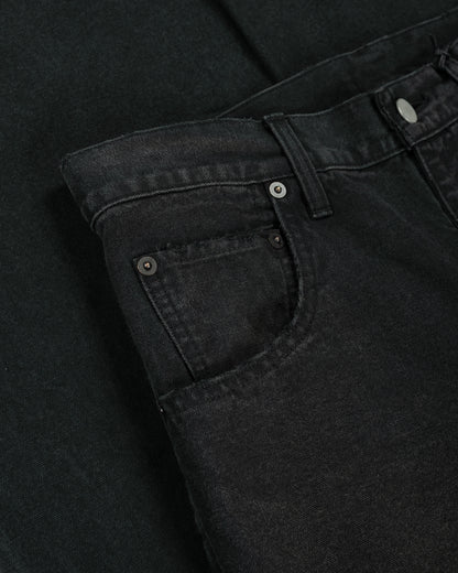 lost & found ssstein ssstein Sulfur Dyed Oxford Vintage Wide Pants Black