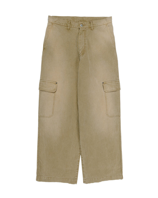ssstein Sulfur Dyed Whip Cord Vintage Trousers Khaki