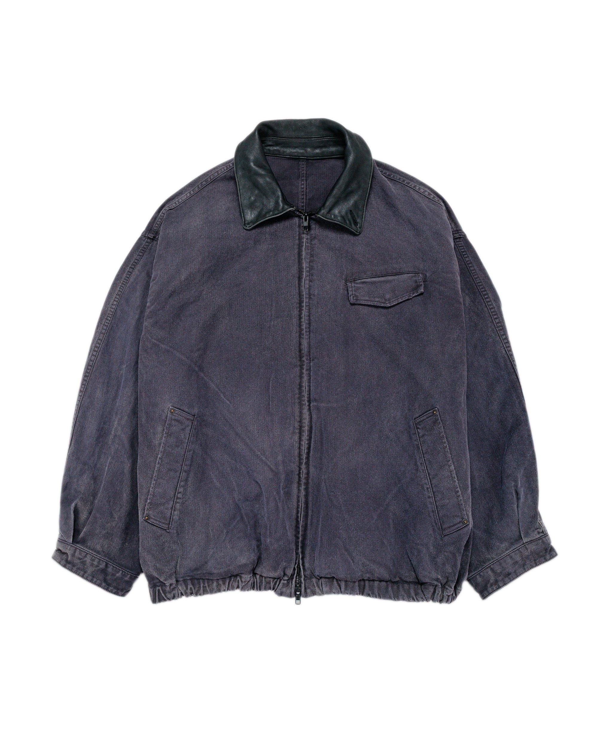 ssstein Sulfur Dyed Whip Cord Vintage Zip Jacket Black