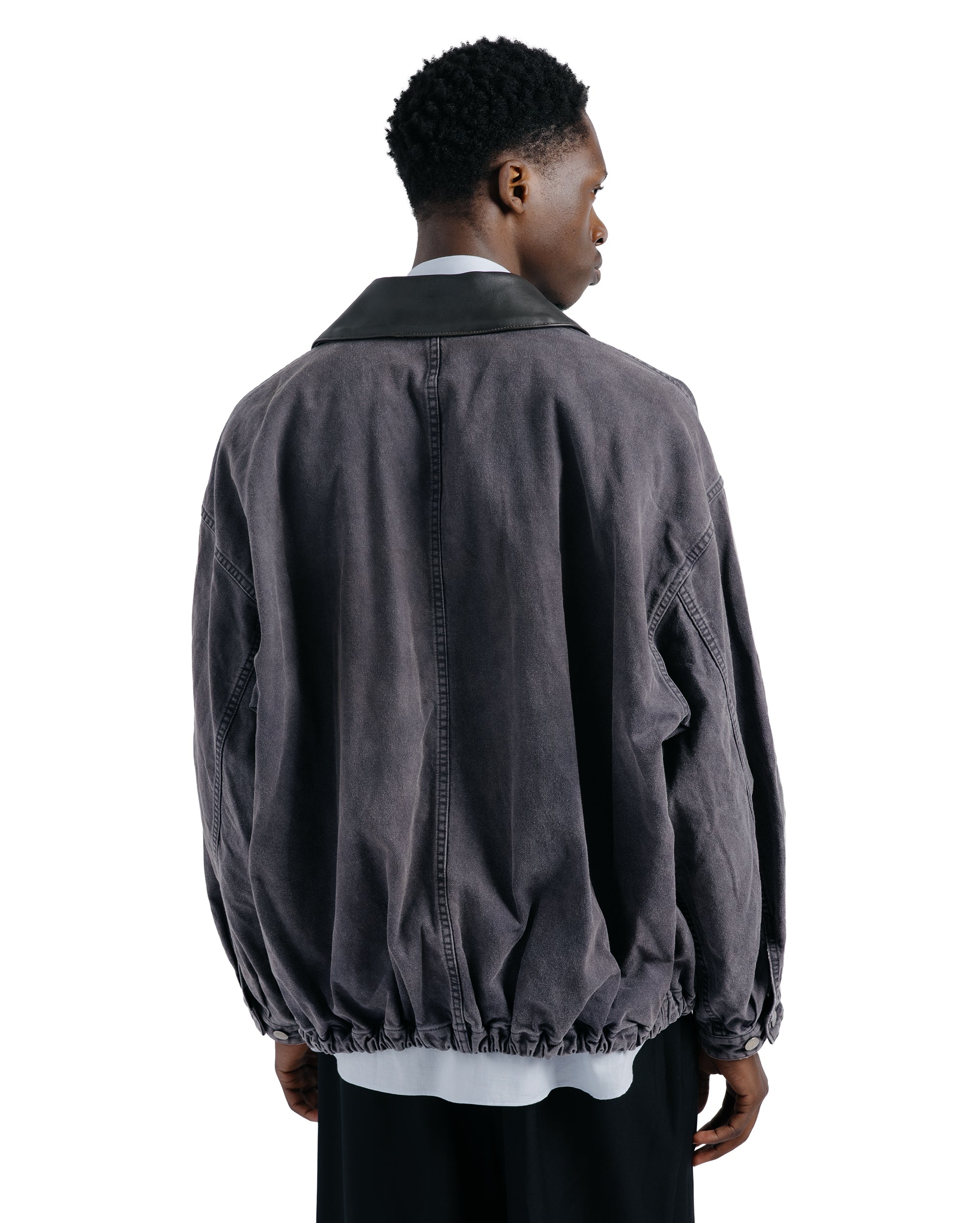 ssstein Sulfur Dyed Whip Cord Vintage Zip Jacket Black