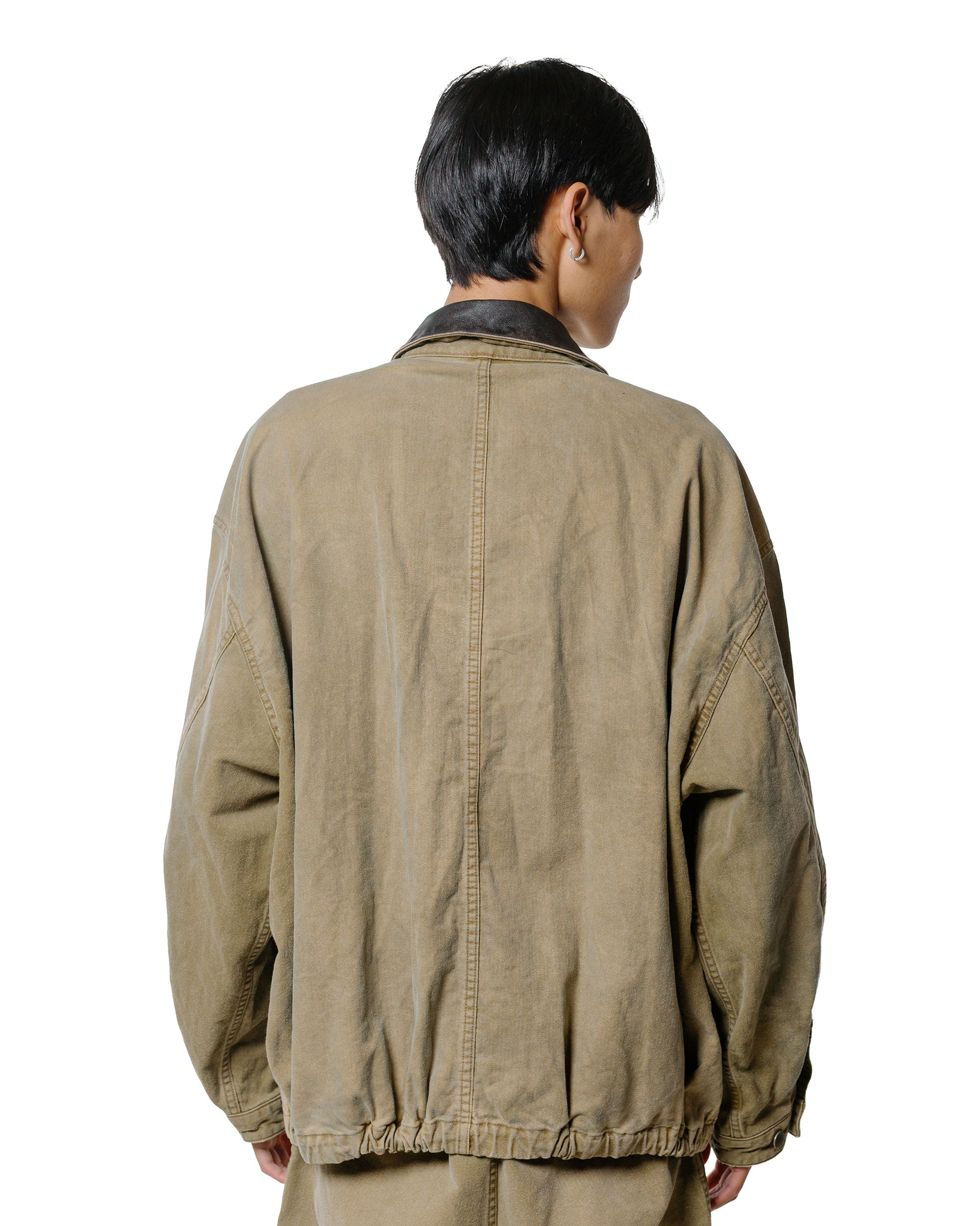 ssstein Sulfur Dyed Whip Cord Vintage Zip Jacket Khaki