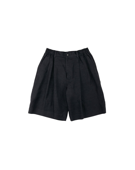 ssstein Vis/Li/Ra Twill Wide Easy Short Trousers Black
