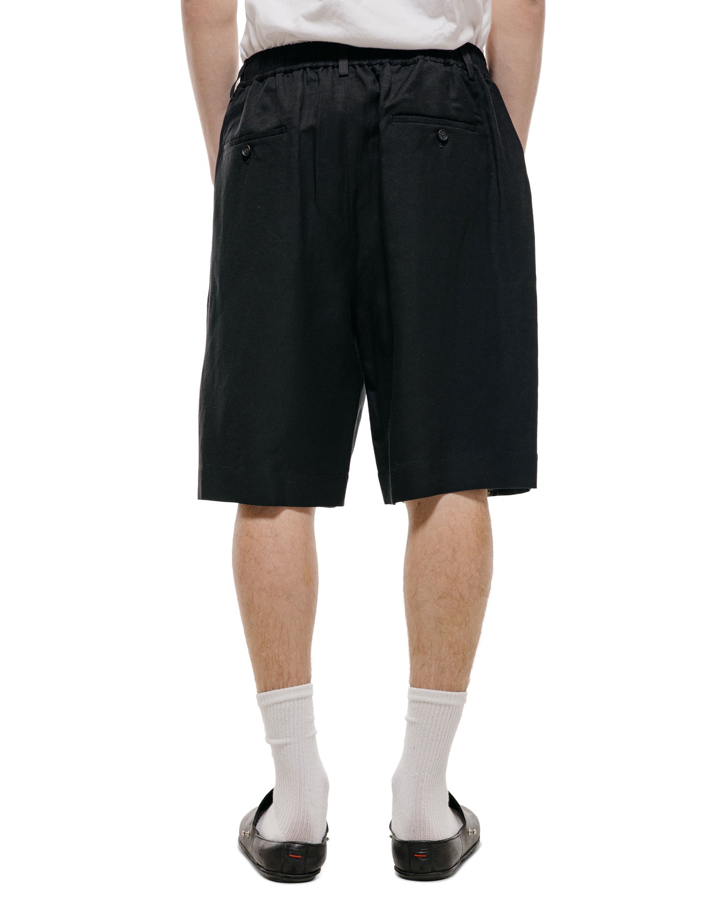 ssstein Vis/Li/Ra Twill Wide Easy Short Trousers Black