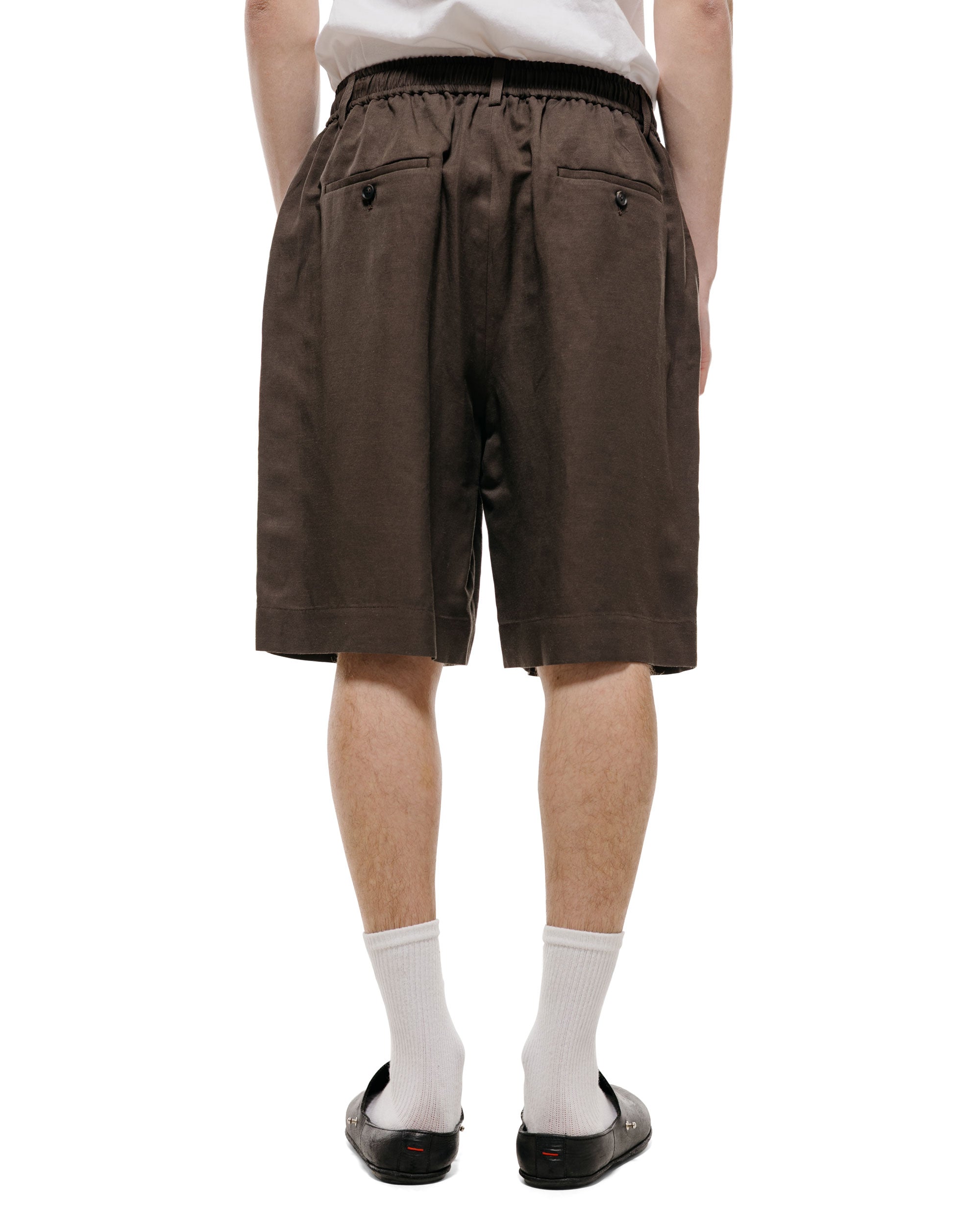 ssstein Vis/Li/Ra Twill Wide Easy Short Trousers Khaki Brown