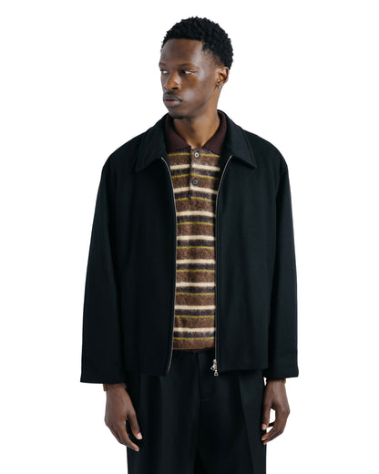ssstein Wool Cashmere Zip Short Jacket Black