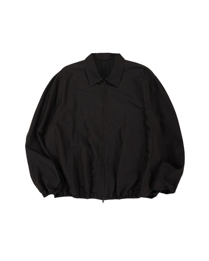 ssstein Wool Silk Collared Zip Jacket Dark Charcoal